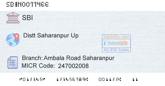 State Bank Of India Ambala Road SaharanpurBranch 