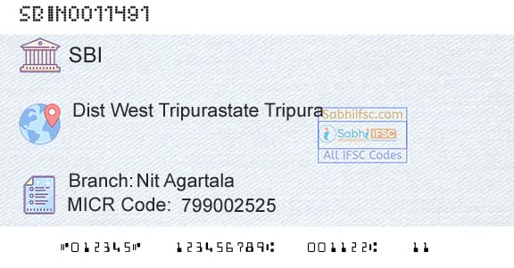 State Bank Of India Nit AgartalaBranch 