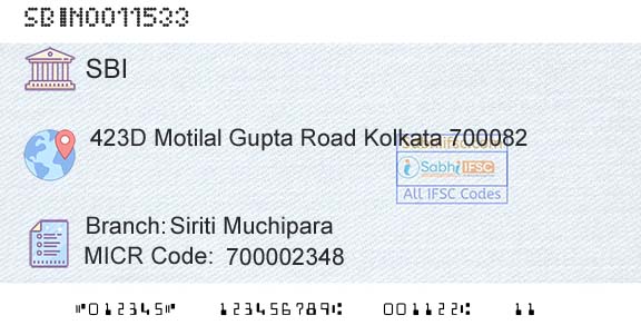 State Bank Of India Siriti MuchiparaBranch 