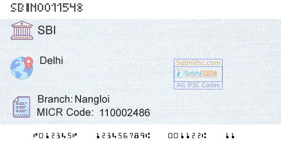 State Bank Of India NangloiBranch 