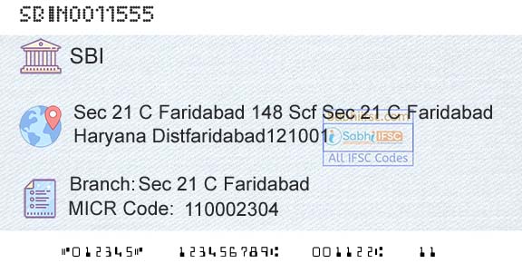 State Bank Of India Sec 21 C FaridabadBranch 