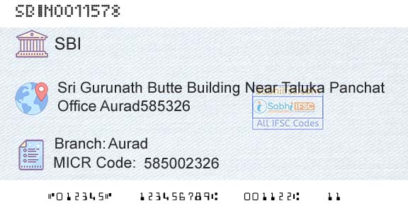State Bank Of India AuradBranch 