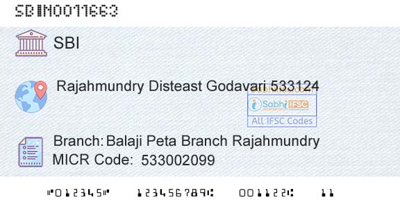 State Bank Of India Balaji Peta Branch Rajahmundry Branch 