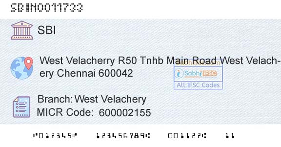 State Bank Of India West VelacheryBranch 