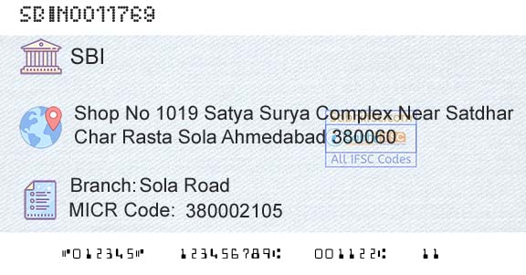 State Bank Of India Sola RoadBranch 