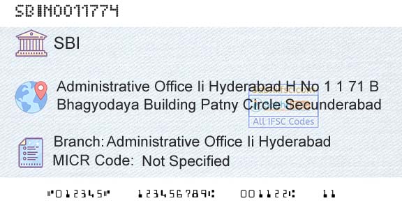State Bank Of India Administrative Office Ii HyderabadBranch 
