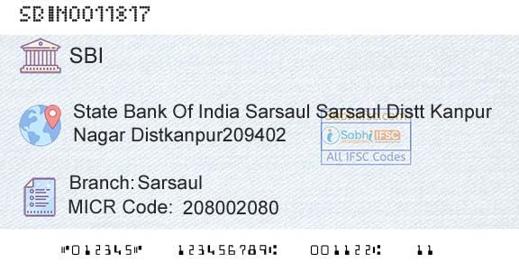 State Bank Of India SarsaulBranch 