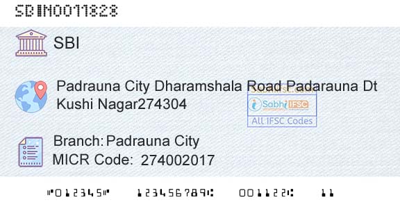 State Bank Of India Padrauna CityBranch 