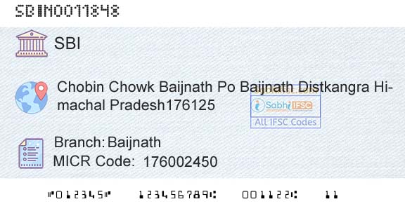 State Bank Of India BaijnathBranch 