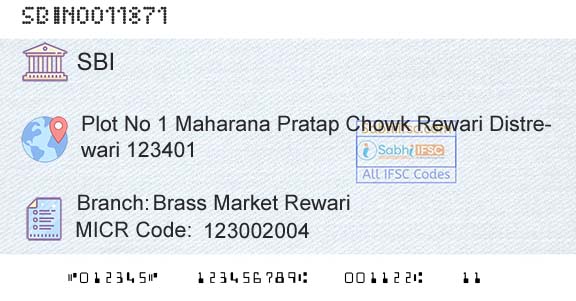 State Bank Of India Brass Market RewariBranch 