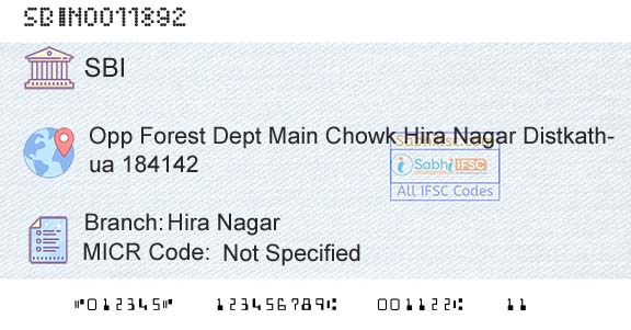State Bank Of India Hira NagarBranch 