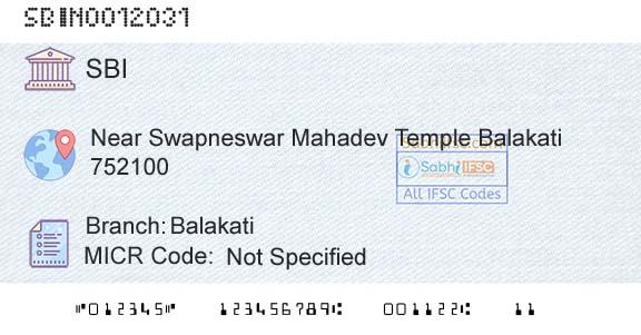 State Bank Of India BalakatiBranch 