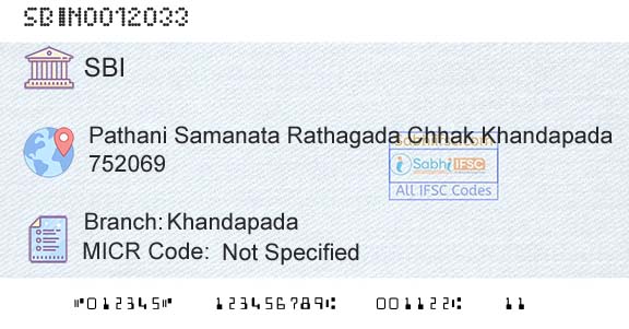 State Bank Of India KhandapadaBranch 