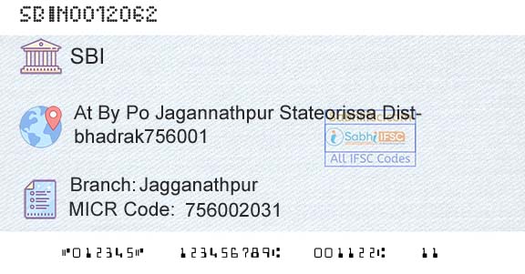 State Bank Of India JagganathpurBranch 