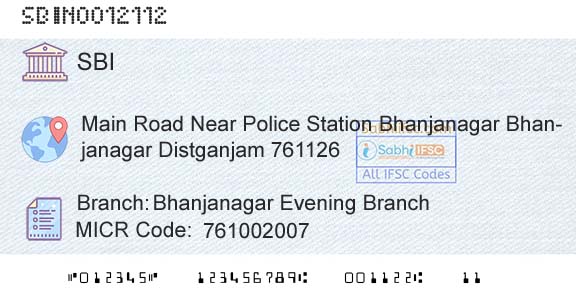 State Bank Of India Bhanjanagar Evening Branch Branch 