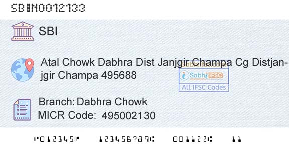 State Bank Of India Dabhra ChowkBranch 
