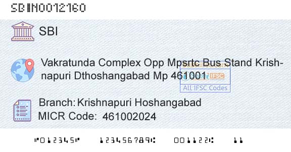 State Bank Of India Krishnapuri HoshangabadBranch 