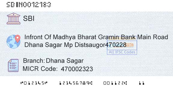 State Bank Of India Dhana SagarBranch 
