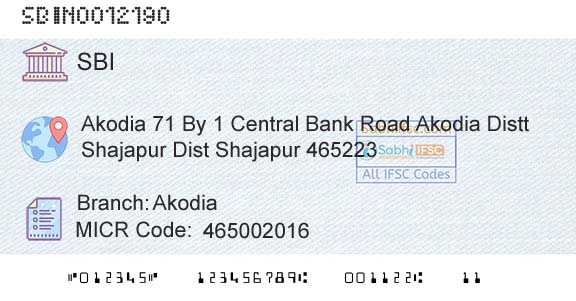 State Bank Of India AkodiaBranch 