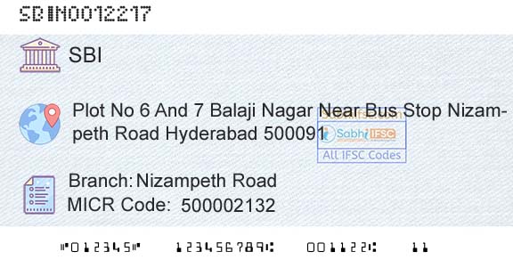 State Bank Of India Nizampeth RoadBranch 