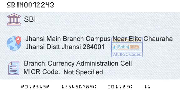 State Bank Of India Currency Administration CellBranch 