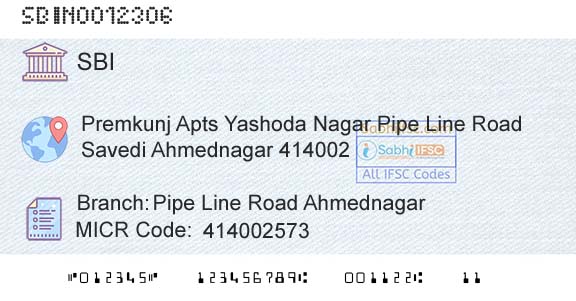 State Bank Of India Pipe Line Road AhmednagarBranch 