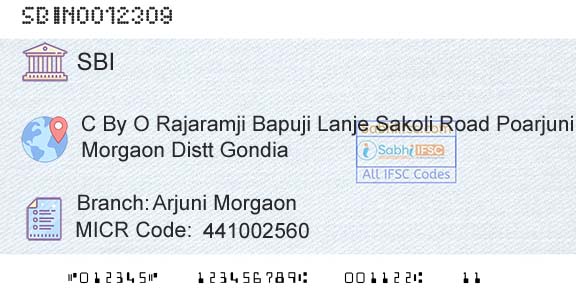 State Bank Of India Arjuni MorgaonBranch 