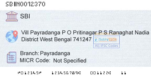 State Bank Of India PayradangaBranch 