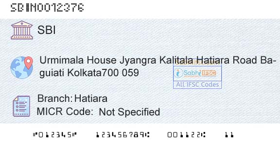 State Bank Of India HatiaraBranch 