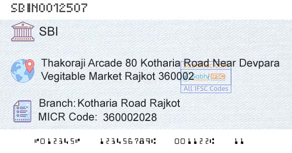 State Bank Of India Kotharia Road RajkotBranch 