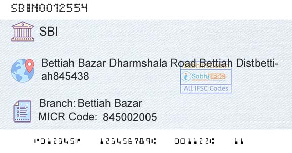 State Bank Of India Bettiah BazarBranch 