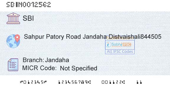 State Bank Of India JandahaBranch 