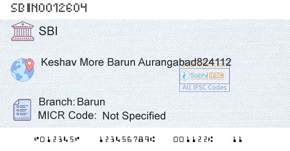 State Bank Of India BarunBranch 