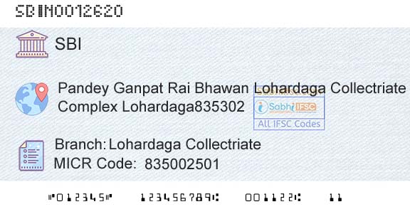 State Bank Of India Lohardaga CollectriateBranch 