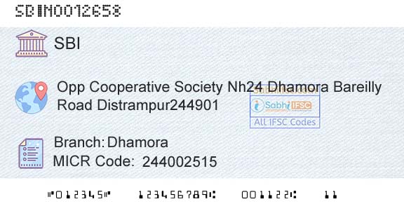 State Bank Of India DhamoraBranch 
