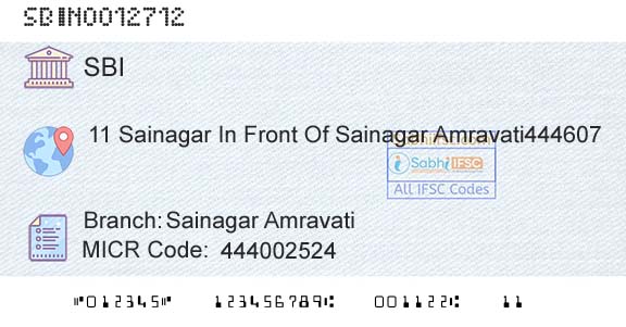 State Bank Of India Sainagar AmravatiBranch 