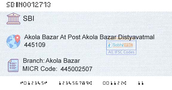 State Bank Of India Akola BazarBranch 