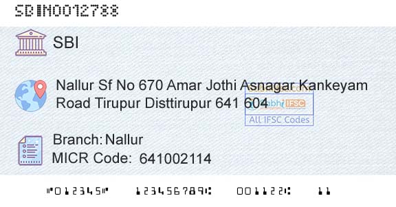 State Bank Of India NallurBranch 