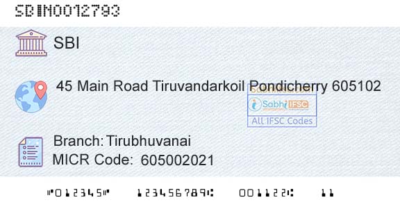 State Bank Of India TirubhuvanaiBranch 