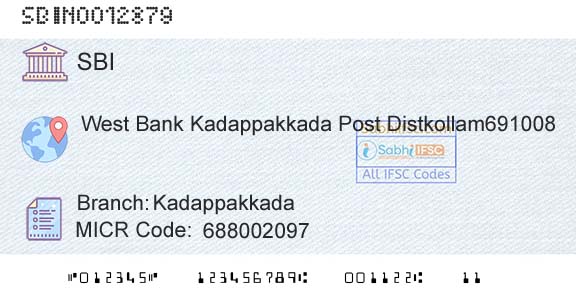 State Bank Of India KadappakkadaBranch 
