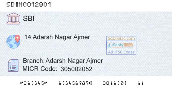 State Bank Of India Adarsh Nagar AjmerBranch 