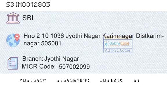 State Bank Of India Jyothi NagarBranch 