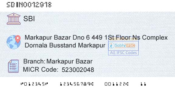 State Bank Of India Markapur BazarBranch 