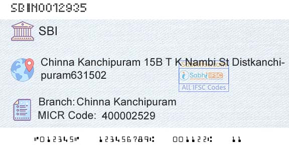 State Bank Of India Chinna KanchipuramBranch 