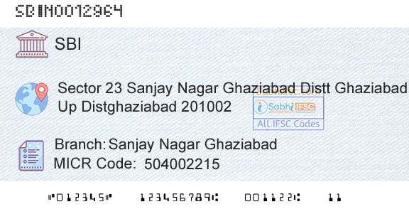 State Bank Of India Sanjay Nagar GhaziabadBranch 