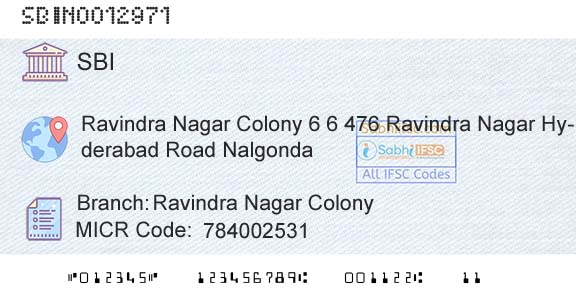 State Bank Of India Ravindra Nagar ColonyBranch 