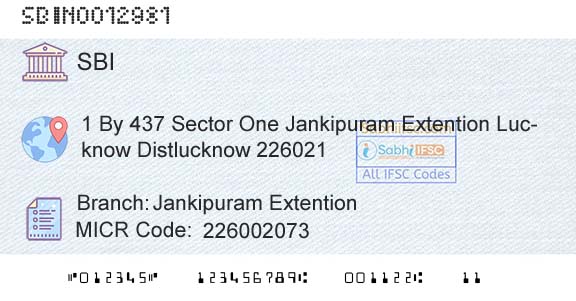State Bank Of India Jankipuram ExtentionBranch 