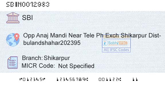 State Bank Of India ShikarpurBranch 