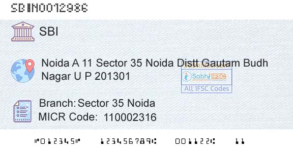 State Bank Of India Sector 35 NoidaBranch 