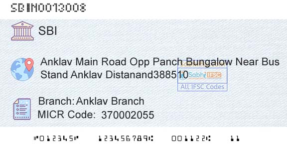 State Bank Of India Anklav BranchBranch 